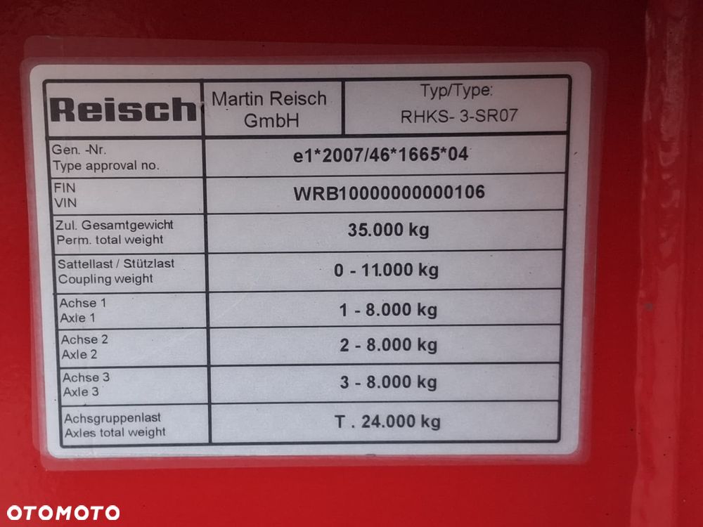 Reisch Stalowa wywrotka 25.6m3 HARDOX - 8
