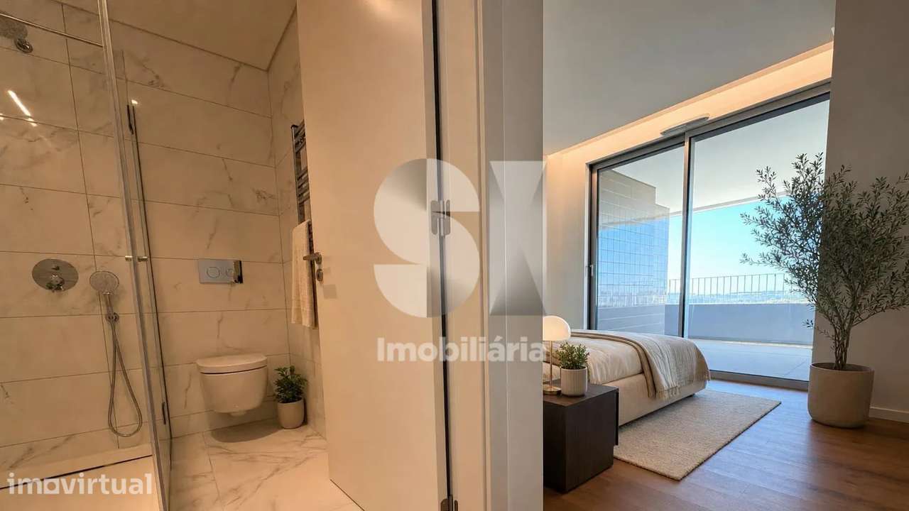 T4 na Maia com ampla varanda, piscina, ginásio e coworking - Grande imagem: 5/50