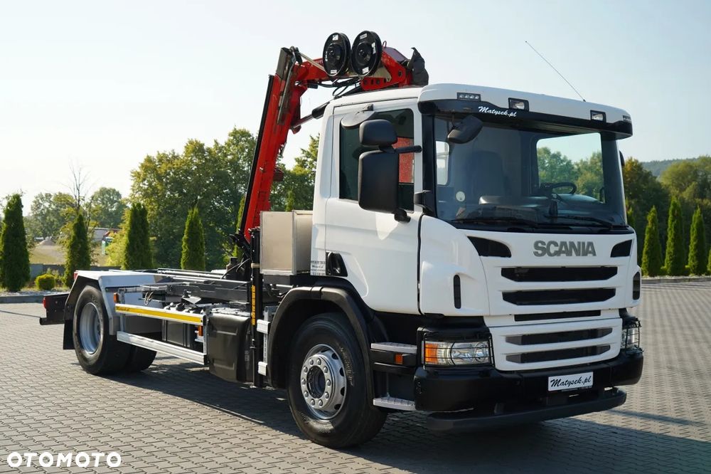 Scania P 280 / SIŁOWNIK DO WYWROTU / + HDS HMF 635 / UDŹWIG 1 500 KG / MAX WYSÓW 7 M / STEROWANIE RADIOWE / EURO 6 - 13