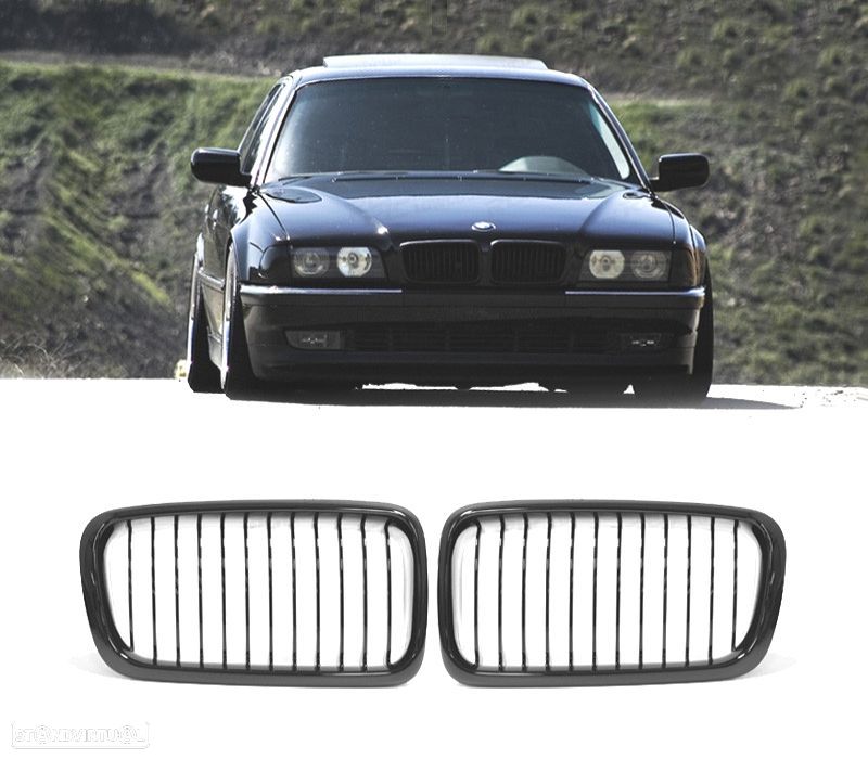 GRELHAS BMW E38 95-99 LOOK M PRETO BRILHANTE - 1