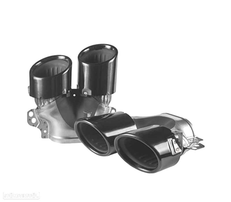 PONTEIRAS DE ESCAPE MERCEDES CLASE A W177 CLA W118 18- LOOK AMG A45 PRETO - 2