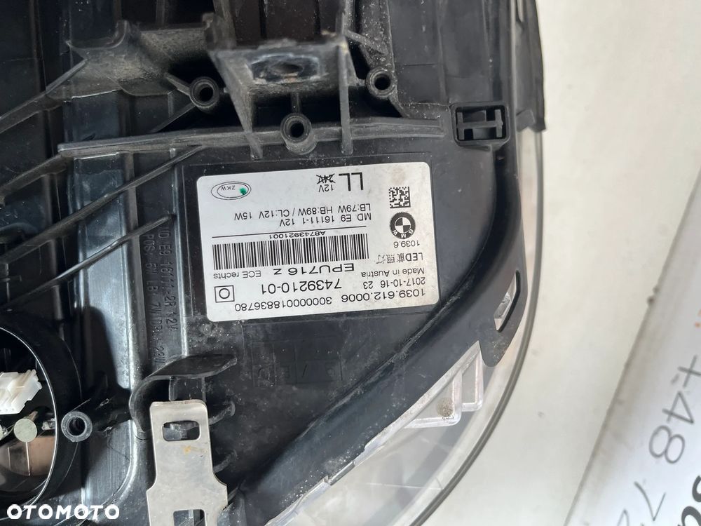 BMW 5 G30 G31 G38 Lampa przednia 7439210-01 - 7