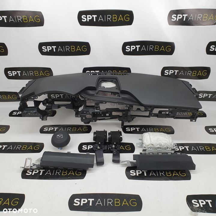 MAZDA 3 DESKA ROZDZIELCZA KONSOLA KOKPIT PULPIT PODUSZKI AIRBAG AIR BAG PASY KIT SET - 1