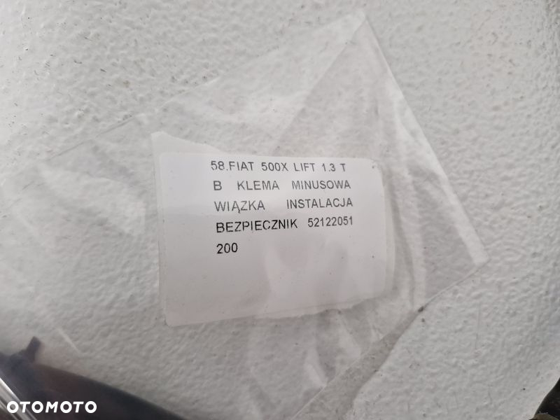 FIAT 500X LIFT 1.3 T B KLEMA MINUSOWA WIĄZKA INSTALACJA BEZPIECZNIK 52122051 - 6