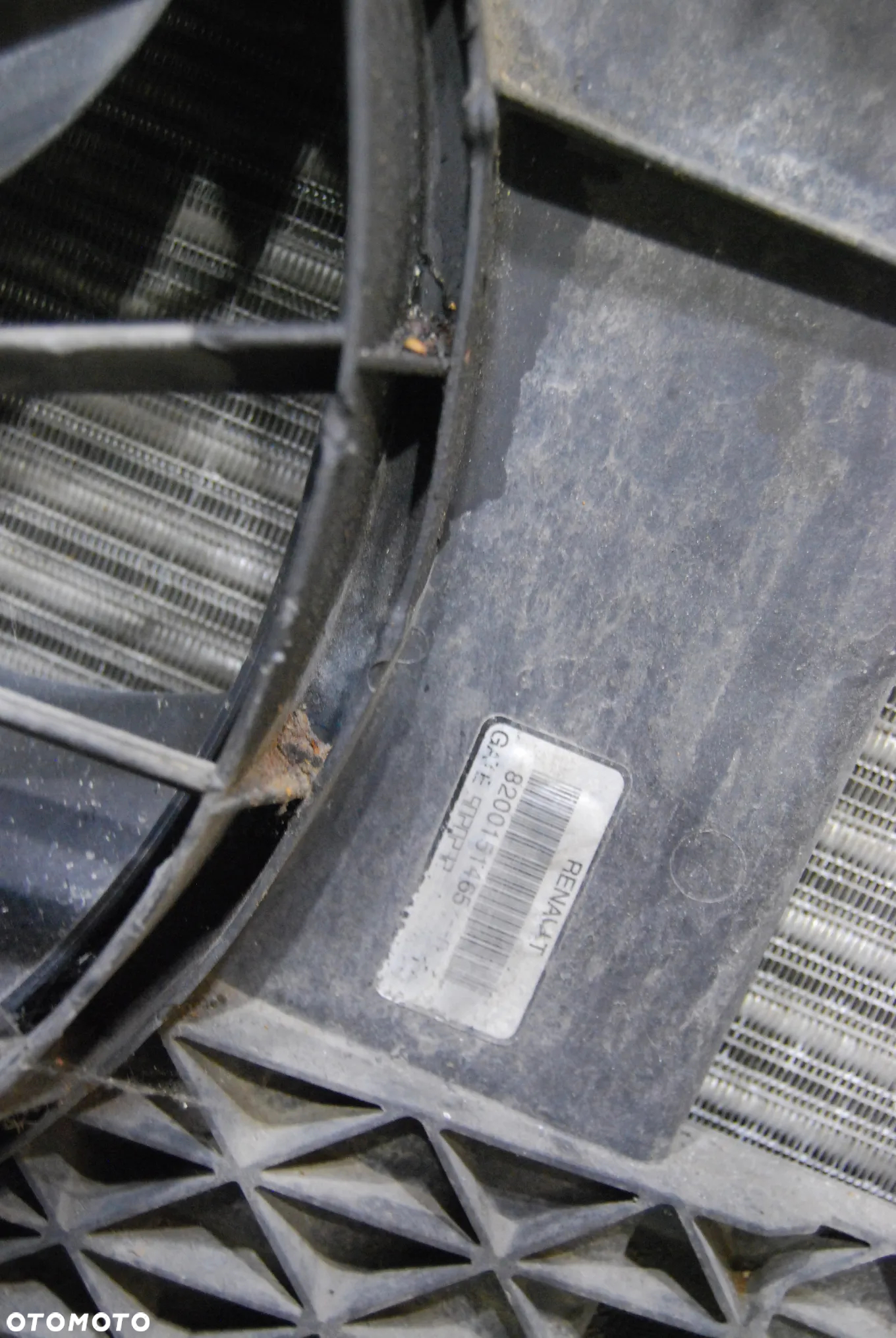CHŁODNICE WODY KLIMATYZACJI INTERCOOLERA WENTYLATOR 8200115540 RENAULT MEGANE SCENIC II 1.9 DCI KOMPLET - 5