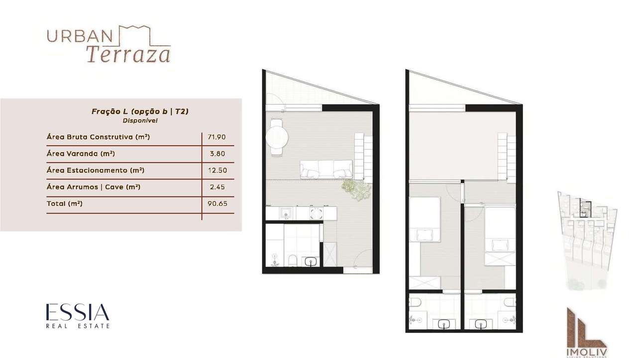 Apartamento T2 com Mezanino e Varanda no Urban Terraza - Grande imagem: 5/12