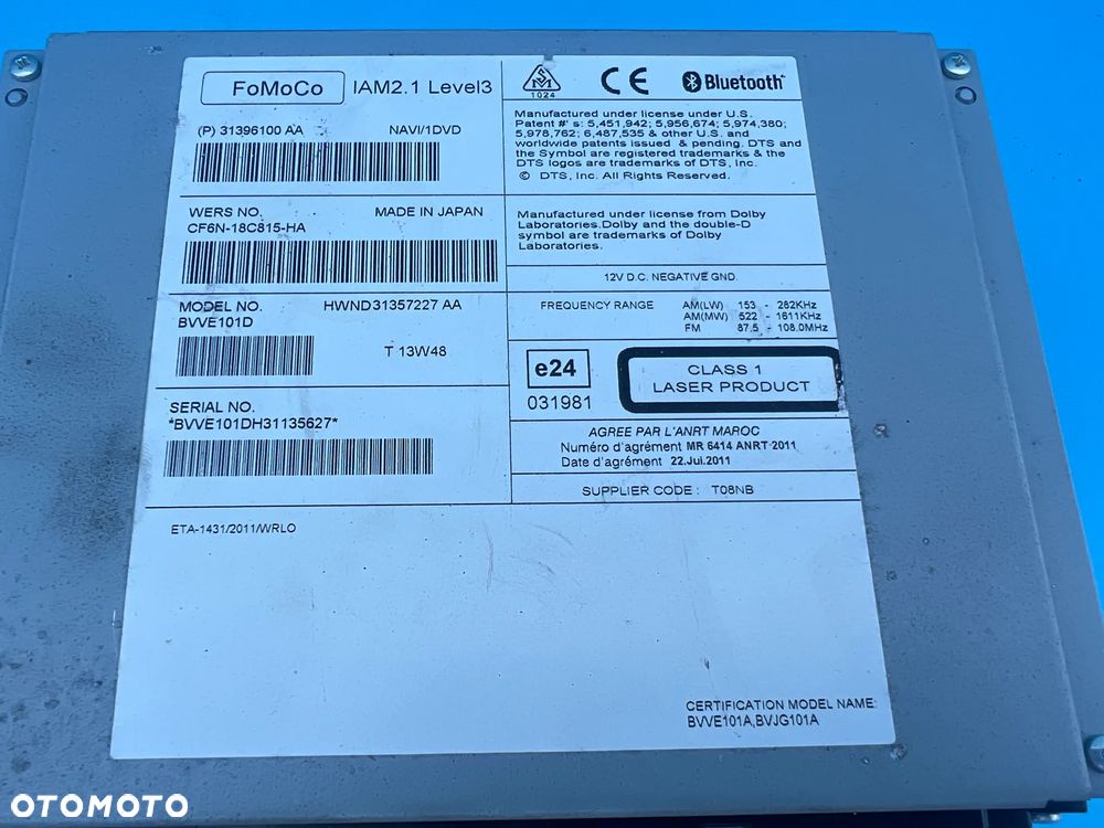 RADIO VOLVO V70 S80 XC70 III 31396100AA - 4
