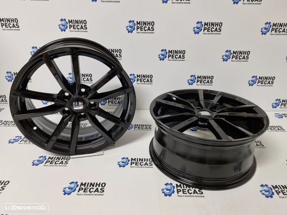 Jantes Seat Leon em 17 Preto Brilho (5x112) - 4