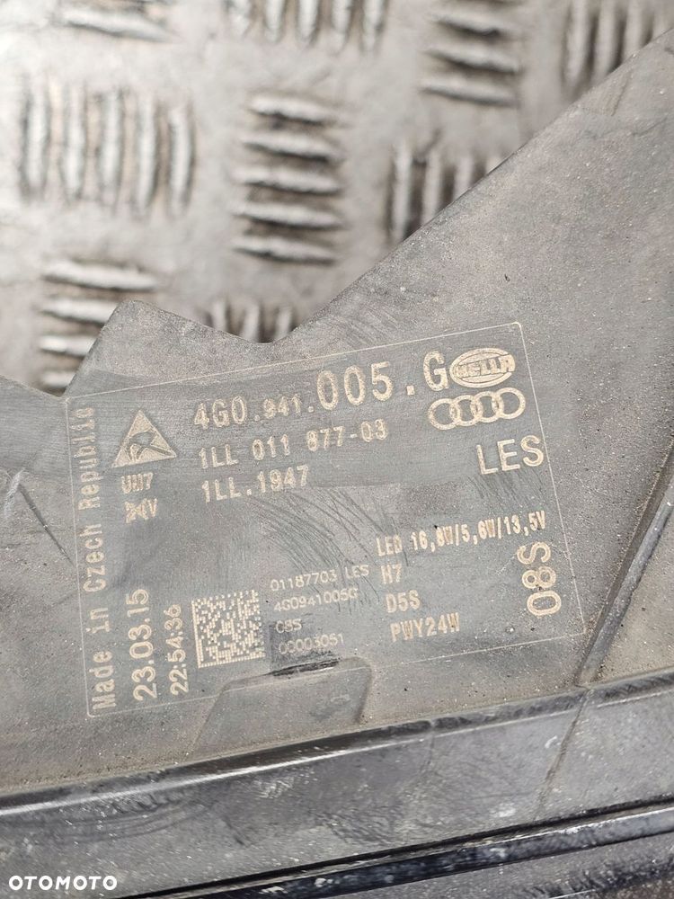 reflektor lampa lewy przód lewa bixenon led audi a6 c7 lift 4g0941005g - 5