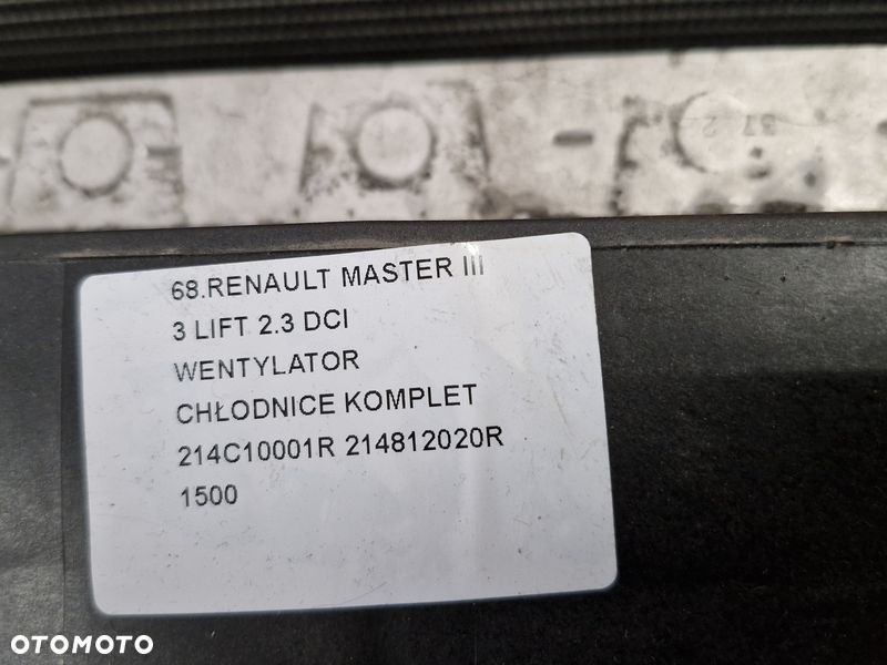 master 3 iii lift 2.3 dci wentylator chłodnice komplet 214c10001r 214812020r - 8