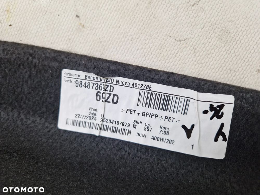 Półka tył tylna Lancia Ypsilon 2024- Peugeot 208 II Opel Corsa F - 7