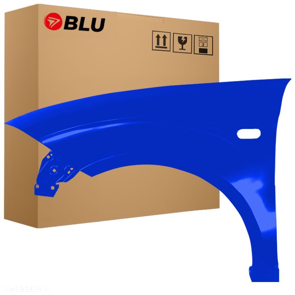 BLU Błotnik SEAT TOLEDO III 3 LS5G Lewy Niebieski 2004-2009 przód ocynk BlauSwing - 1