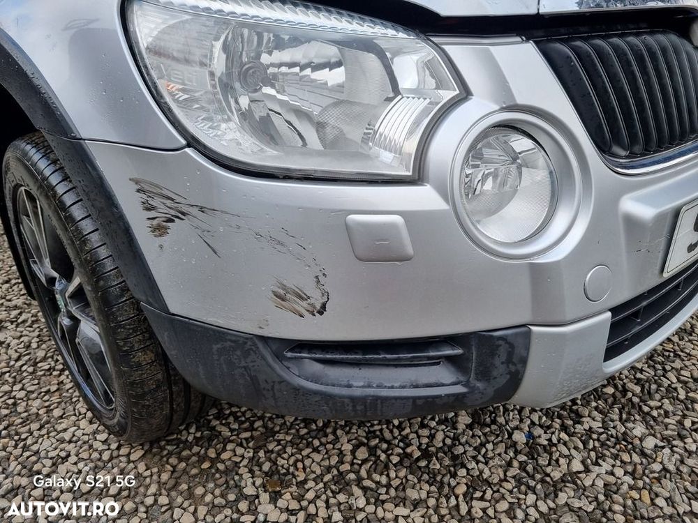 Bara fata Skoda Yeti 2009 - 2013 ARGINTIU (1406) model cu spalatoare far - 2