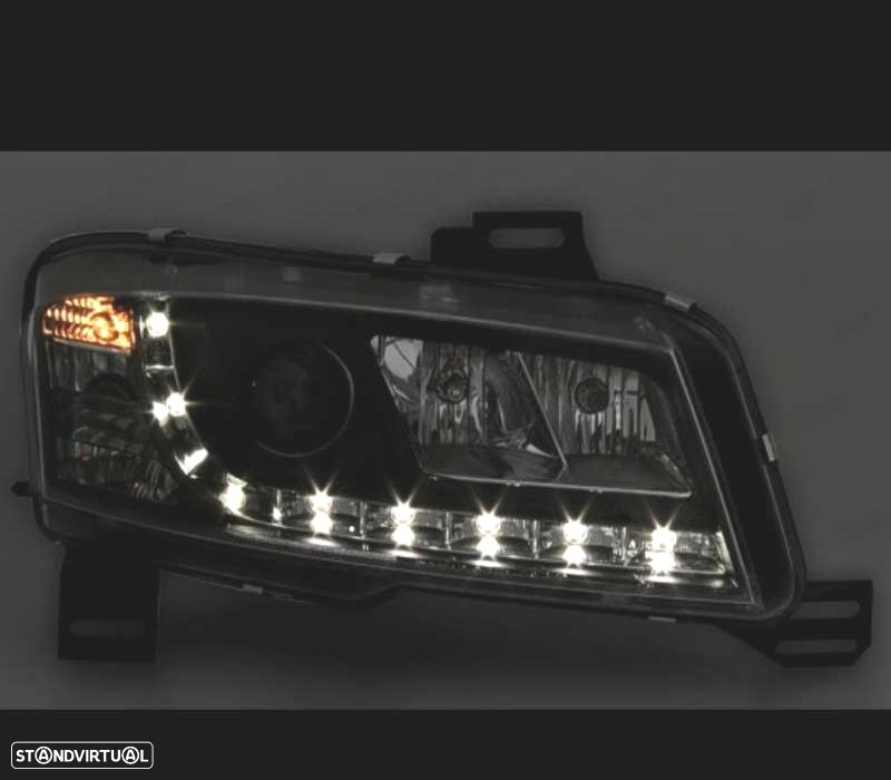 FARÓIS FIAT STILO 01-08 LUZ DIURNA FUNDO NEGRO - 2