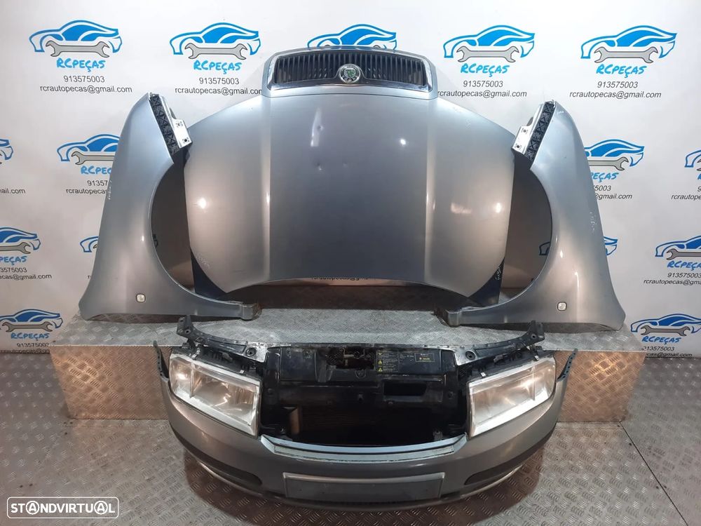 FRENTE COMPLETA SKODA FABIA 1 I MK1 6Y CAPOT PARACHOQUES GUARDA-LAMAS OTICAS RADIADOR VENTILADOR FRENTE FIBRA REFORÇO - 12