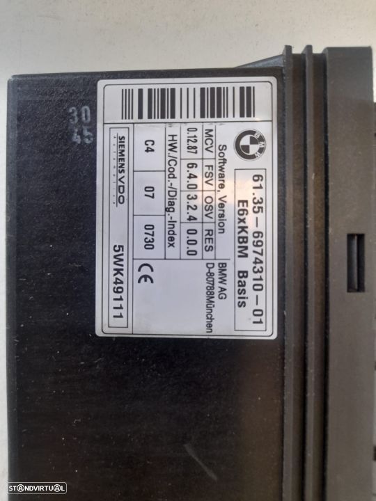 CENTRALINA COMANDO SISTEMA CONFORT ORIGINAL SIEMENS 6135697431001 BMW SERIE 5 E60 E61 - 6