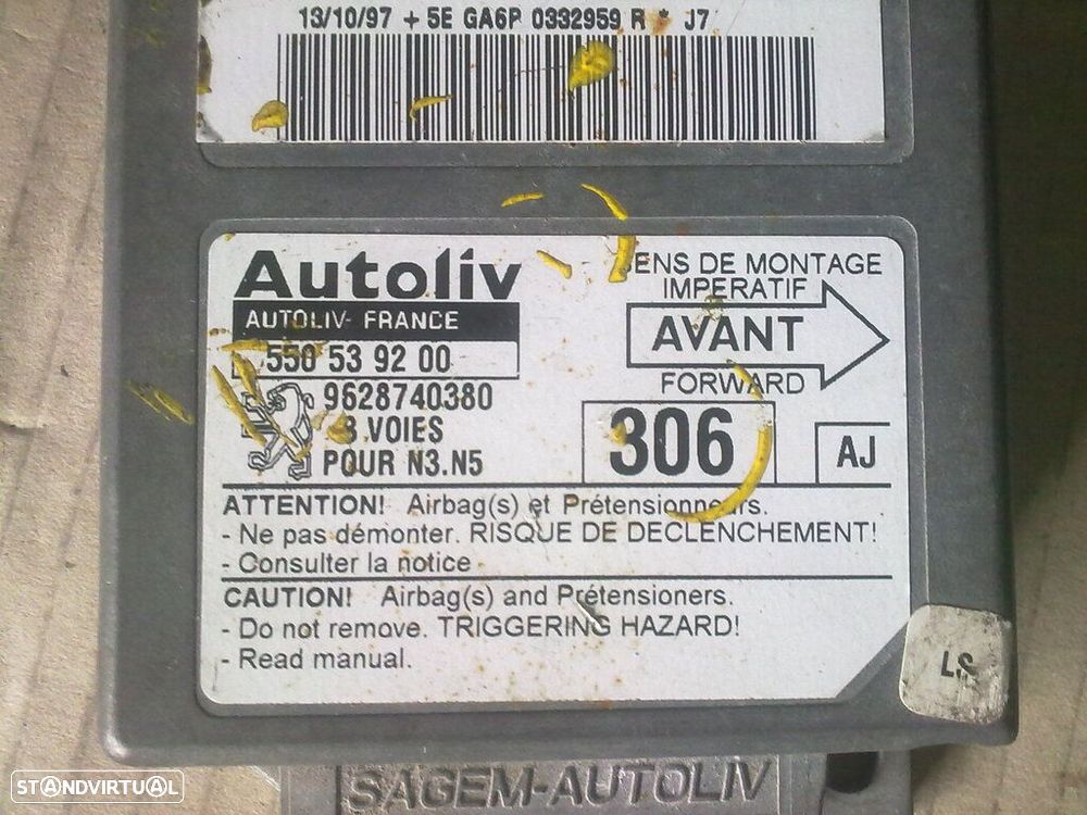 Modulo Airbag 9628740380 550539200 PEUGEOT 306 - 1