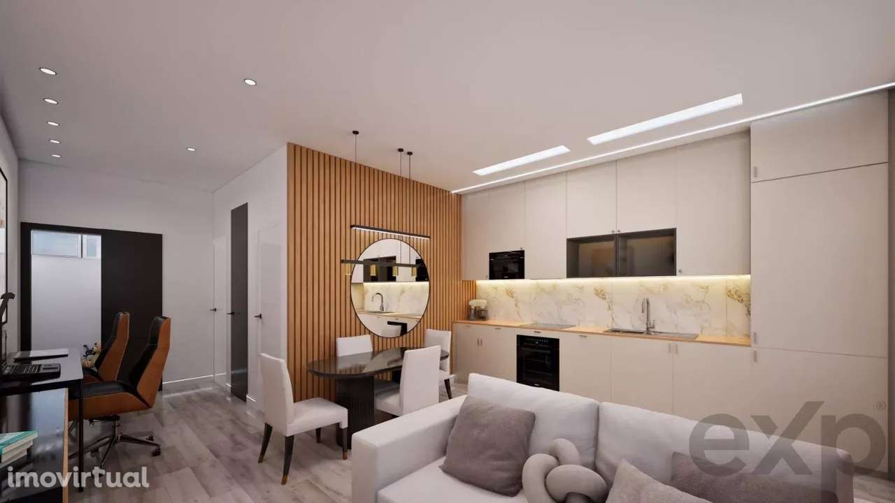 Excelente T2 remodelado com terraço - Grande imagem: 2/19