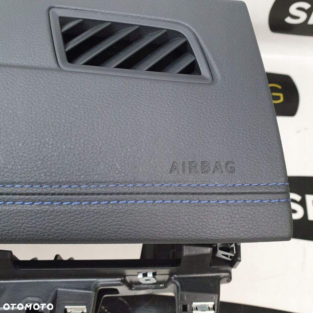 VVW TOUAREG III 3 DESKA ROZDZIELCZA HEAD UP NIEBIESKA NITKA KONSOLA KOKPIT PULPIT PODUSZKI AIRBAG AIR BAG PASY KIT SET - 5