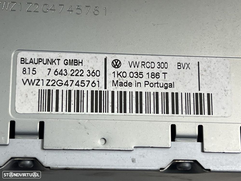 Rádio Usado VW CADDY III (2KA, 2KH, 2CA, 2CH) REF. 1K0035186T - 5