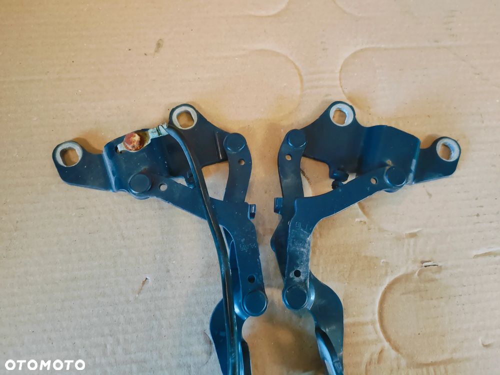 BMW E90 E91 LIFT ZAWIASY MASKI MONTEGOBLAU METALLIC SCHWARZ - 3