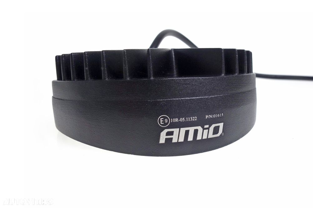 Lampa lucru LED 27W 6000K, Spot lumina, 12V-60V, IP67, aluminiu, omologare E9, ?115 x 35 mm - 3