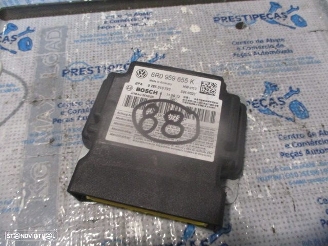 Kit Airbags 6R0880204A  5K0880201AB  6R0959655K 0285010793  VW POLO 5 6R FASE 1 2012 1.6TDI 90CV 5P CINZA ESCURO SEM TABLIER - 10