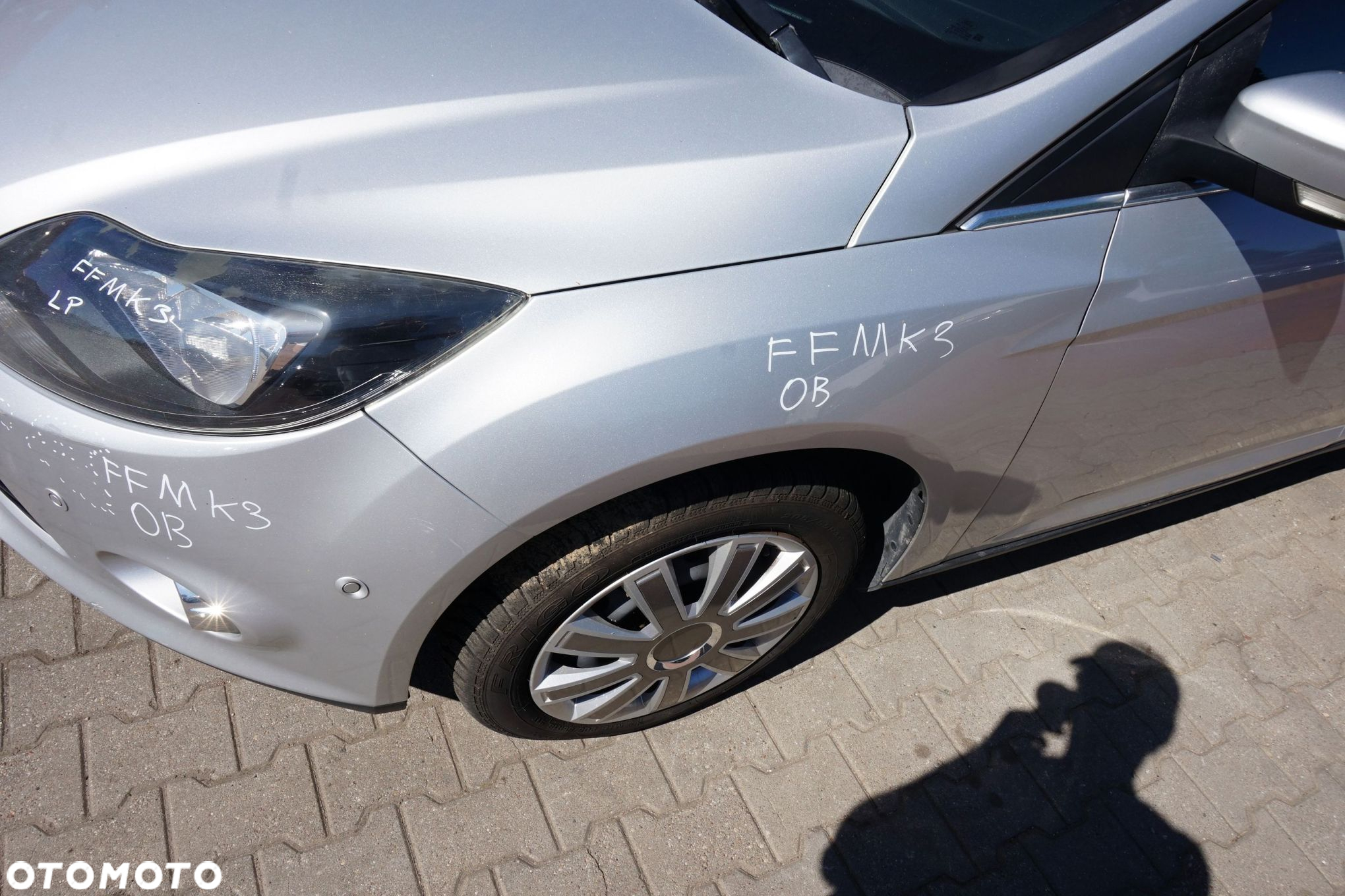 MASKA ZDERZAK BŁOTNIKI LAMPY FOCUS III MK3 OB 0B  FORD 2010-2014 SREBRNY PRZÓD KOMPLETNY - 13