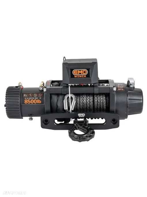Troliu electric auto EMD Winch 8500lbs (3856kg), 12V, cablu sintetic, 24m, raport 150:1 - 2