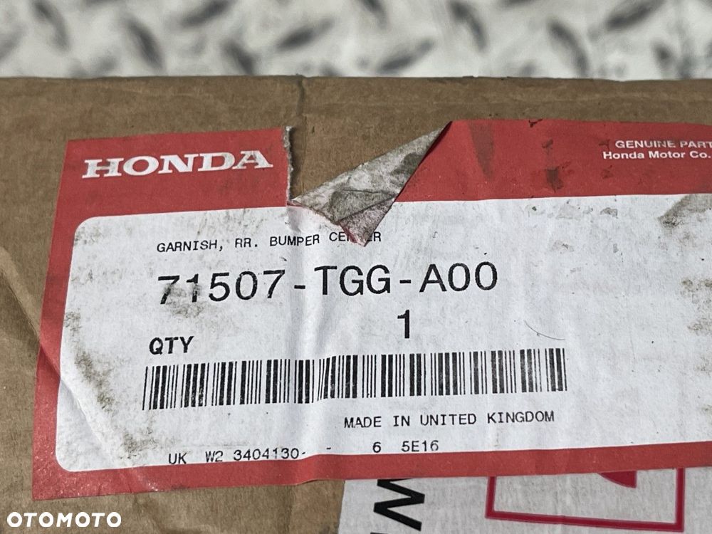 NOWA ORYGINALNA LISTWA ZDERZAKA TYLNEGO HONDA CIVIC X HB  71507-TGG - 7