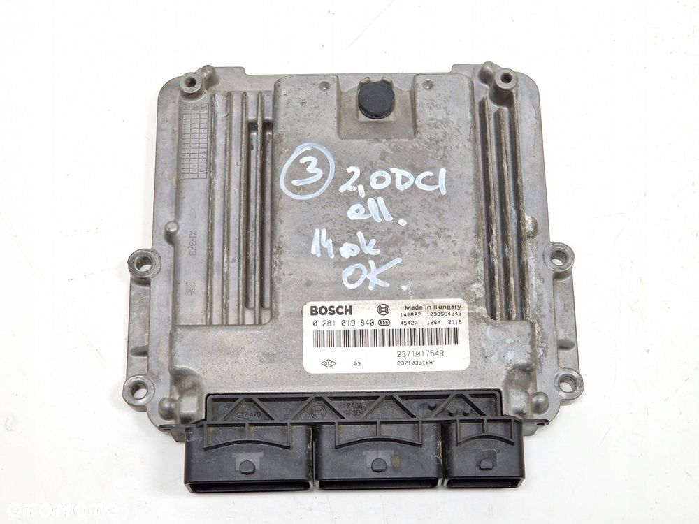 TRAFIC II 2.0 DCI KOMPUTER STEROWNIK ZESTAW STARTOWY 0281019840 237101754R - 2