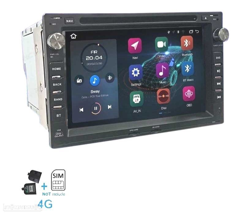 AUTO RADIO ANDROID 10 2DIN 7" PARA SEAT SKODA VOLKSWAGEN VW USB GPS TACTIL HD - 2