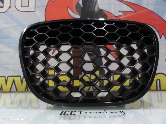Grelha frontal em favo de mel para Seat Ibiza 6L 2002-2008 tipo Cupra em plástico ABS - 4