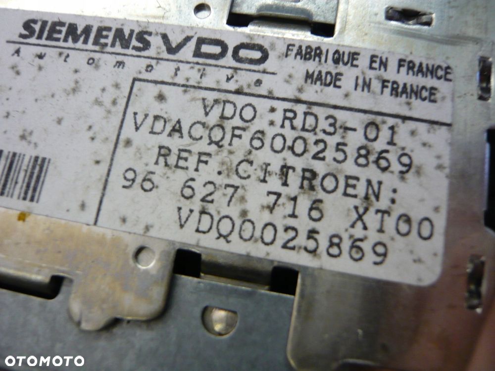 radio cd 96627716 citroen xsara picasso - 2