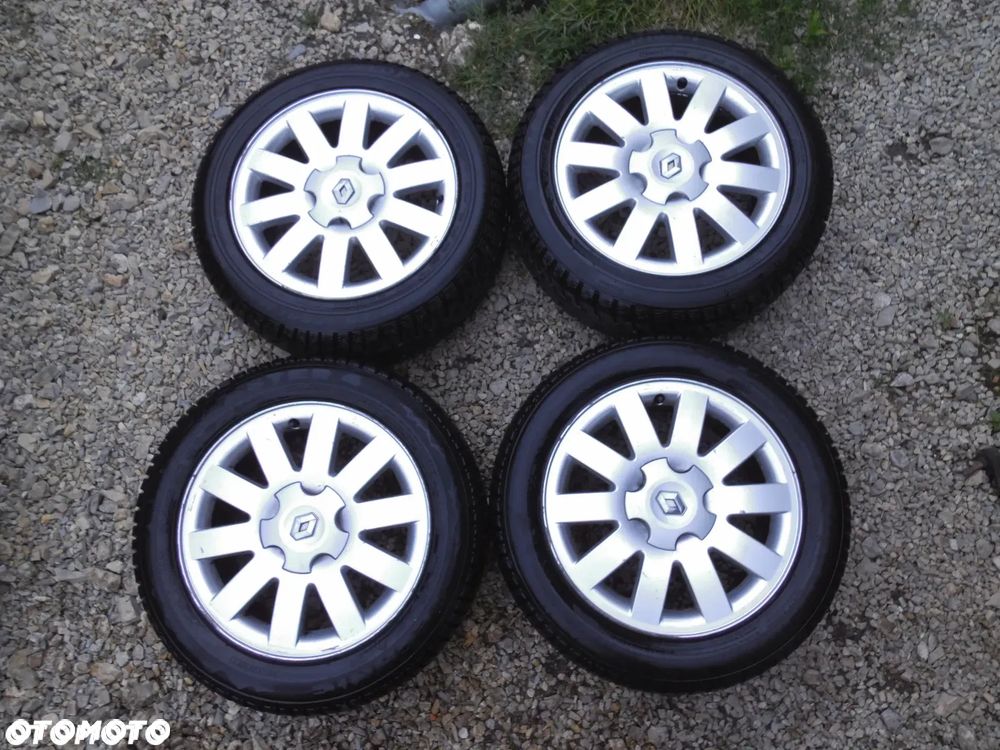 RENAULT 4X KOŁA ALUFELGI R16 6.5J ET50 5x108 ORYGINALNE FELGI ALUMINIOWE + OPONY ZIMOWE 55/205/R16 7MM KOMPLET KÓŁ ESPACE IV - 1
