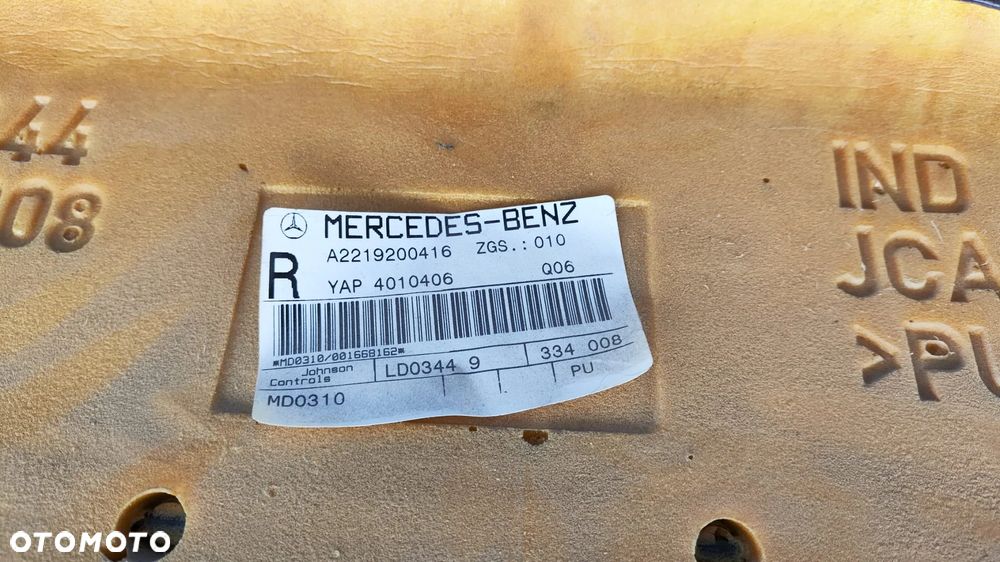 KANAPA TYLNA FOTEL PRAWY TYŁ SKÓRA WENTYLOWANA PODGRZEWANA GRZANA ELEKTRYCZNA A2219200416 MERCEDES S-KLASA W221 LONG - 6