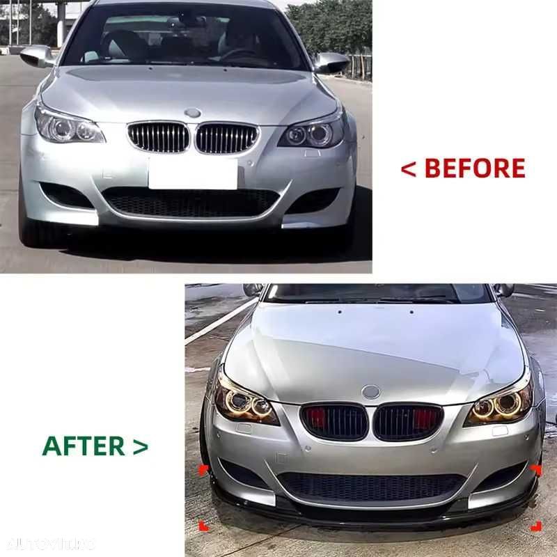 Lip Prelungire Bara Fata M5 BMW E60 E61, Extensie BARA M5 Negru Lucios - 8