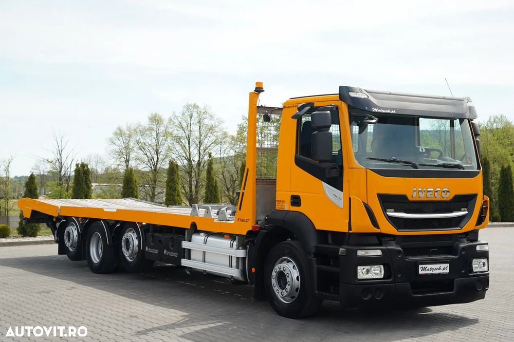 DAF STRALIS 420 / 8X4 / AUTOTURISM CAMION / PLATFORMĂ 10 M / ROTIERE HIDRAULICE / 2 AXE DE RIDICARE ȘI DIRECȚIE / COMPLET AIRMATIC / CAMERĂ / - 16