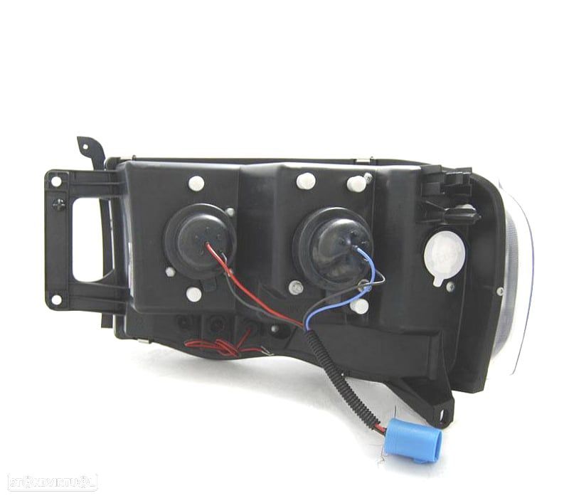 CONJUNTO DE FARÓIS PARA DODGE RAM 02-06 TUBE LIGHT PRETO - 4