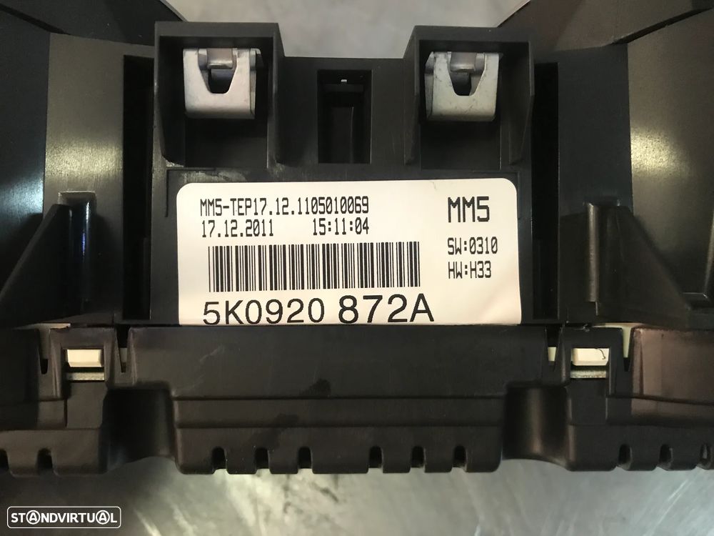 QUADRANTE VOLKSWAGEN GOLF VI 1.6TDI 5K0920872A - 5