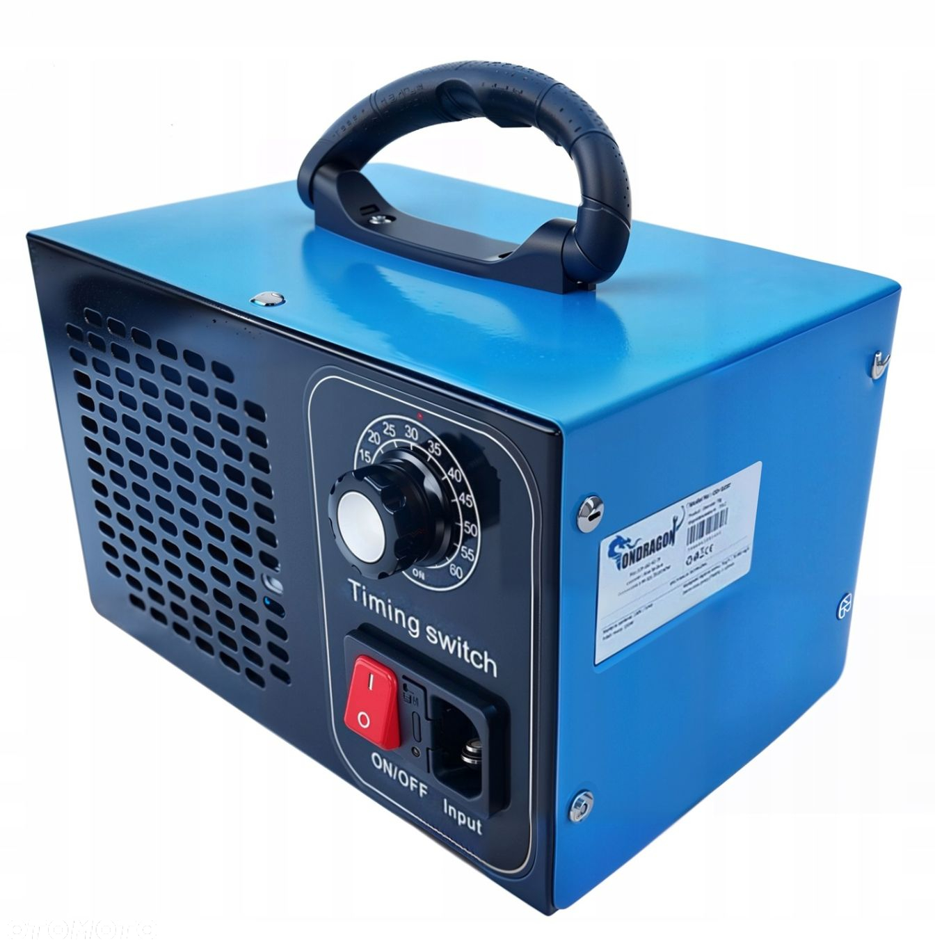 GENERATOR OZONU OCZYSZCZACZ MOCNY 70 000 MG/H OZONATOR TIMER CZASOMIERZ - 7