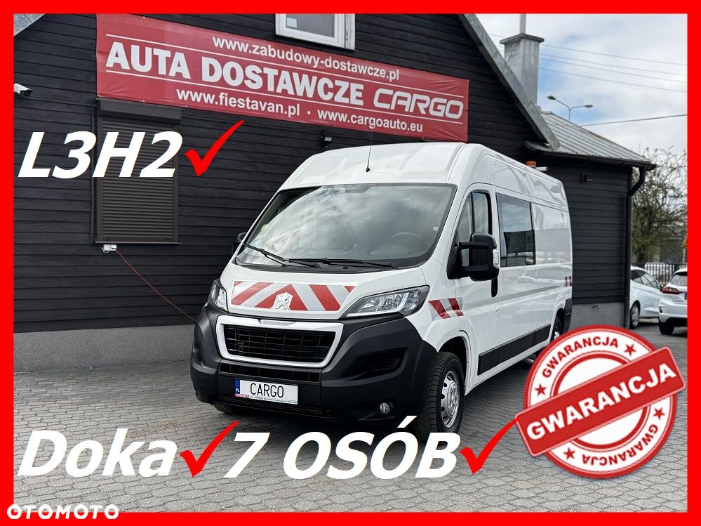 Peugeot Boxer L3H2  *Doka *  7 Osób *  LONG *  Auto Kupione w ASO Peugeot * Gwarancja *  130Km * Bardzo oszczędny i dynamiczny silnik * 6-cio Stopniowa Skrzynia Biegów * Klimatyzacja* Tempomat * MP3 * Bluetooth * USB * Hak Holowniczy * PEŁNA  HISTORIA SERWISOWA *