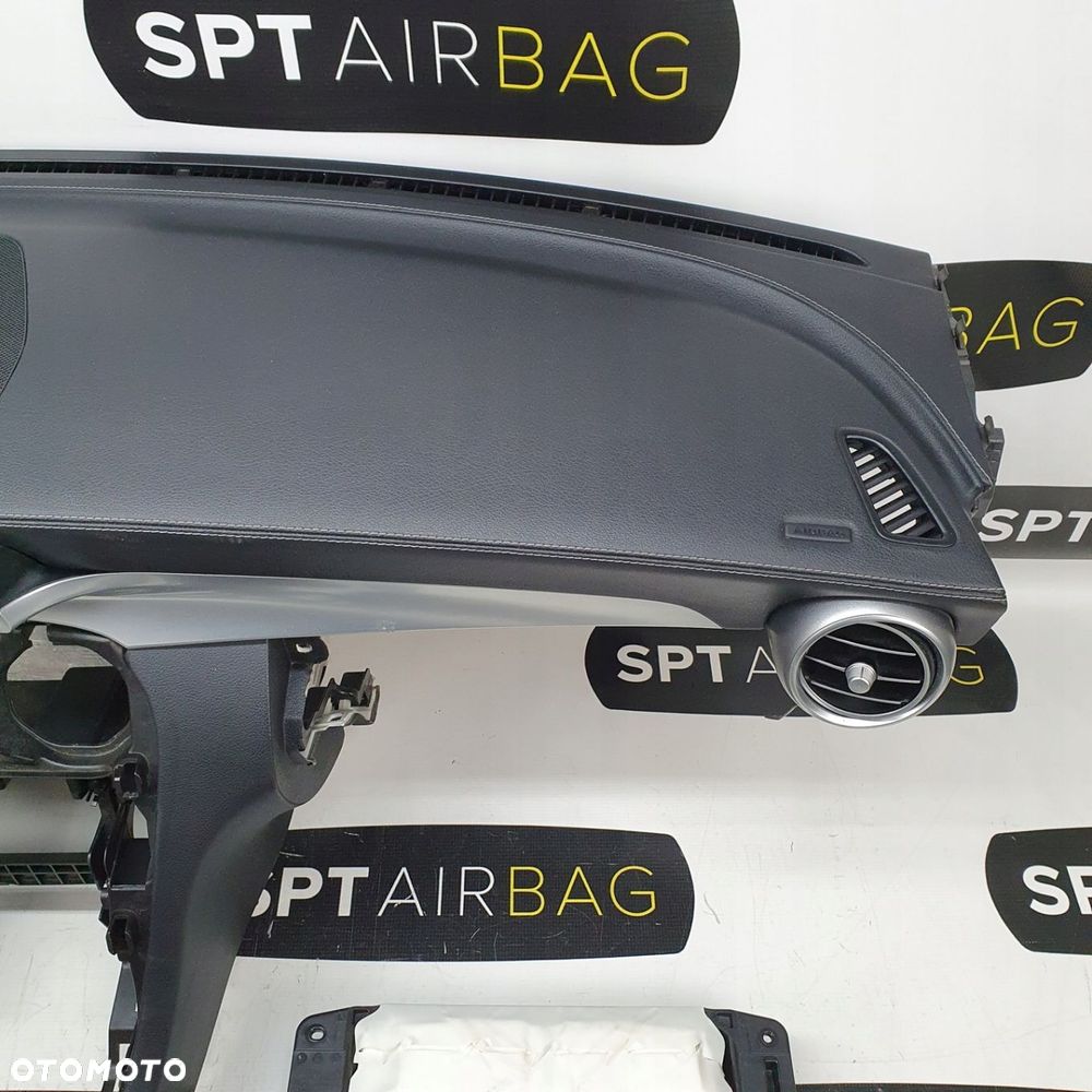 MERCEDES W205 DESKA ROZDZIELCZA KONSOLA KOKPIT PULPIT PODUSZKI AIRBAG AIR BAG PASY KIT SET - 4