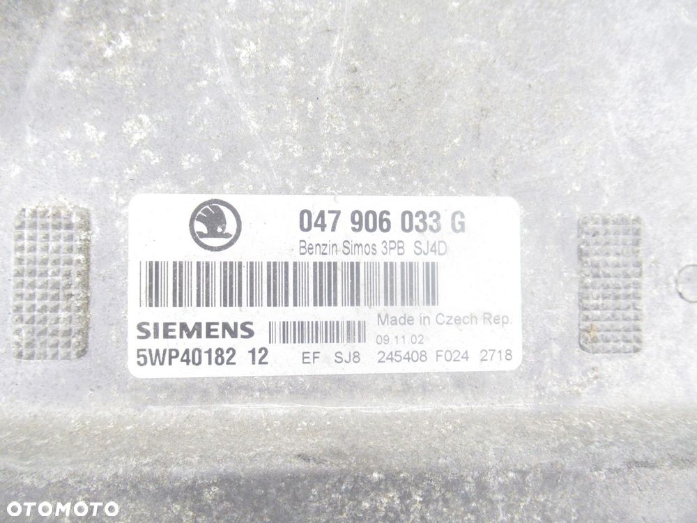 STACYJKA STEROWNIK SKODA FABIA I 1.4 047906033G 5WP4018212 6Q2937049C - 14