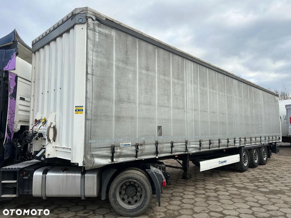 Krone FIRANKA / NOWE OPONY DUNLOP / OŚ PODNOSZONA / BARDZO ŁADNA RAMA / OSIE KRONE / DWA KOŁA ZAPASOWE / NACZEPA 2018 ROK !! - 3