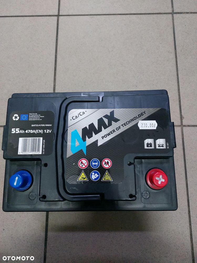 AKUMULATOR 4MAX 55Ah 470A 12V NOWY - 2