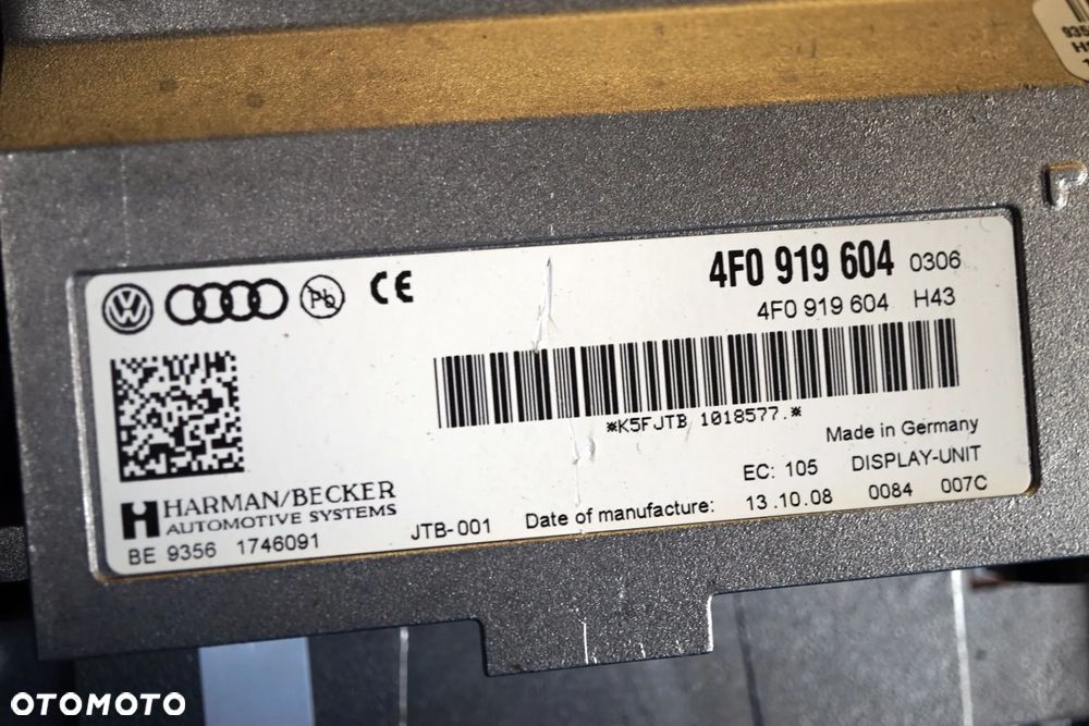 RADIO NAWIGACJA FABRYCZNA A6 C6 LIFT 4F0035056 MMI 3G AUDI 2008-2011 - 9