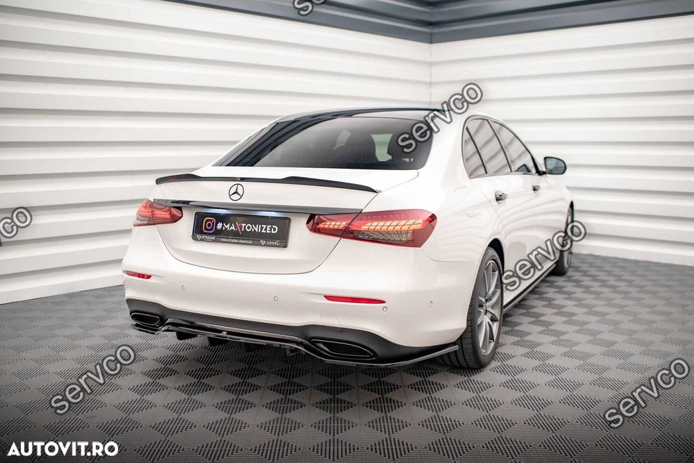 Eleron spoiler cap Mercedes E Class W213 Facelift Sedan AMG-Line 2021- v5 - Maxton Design - 2
