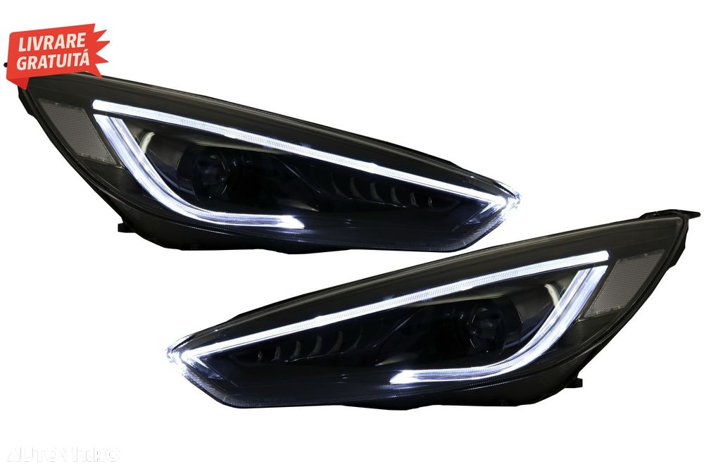 Faruri LED DRL Ford Focus III Mk3 Facelift (2015-2017) Bi-Xenon Design Semnalizare- livrare gratuita - 5