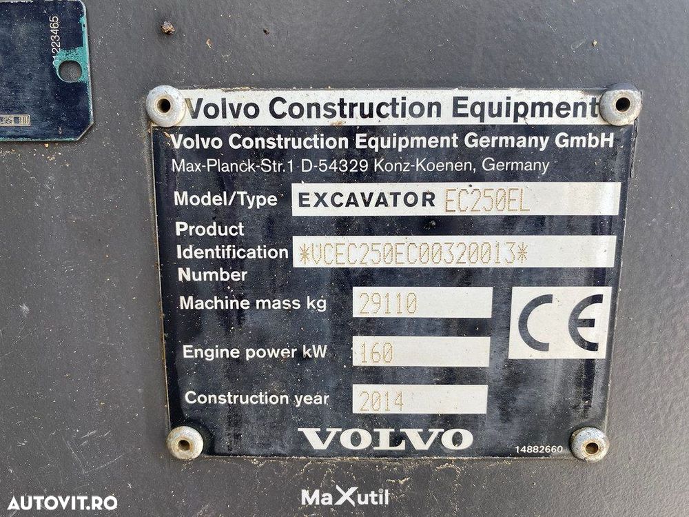 Volvo EC 250 EL Excavator - 10
